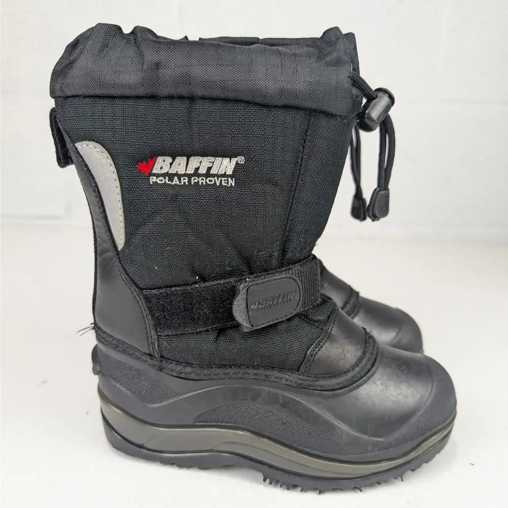 Baffin Mustang Polar Proven Youth 12 Black Winter Boots -40 degrees Waterproof